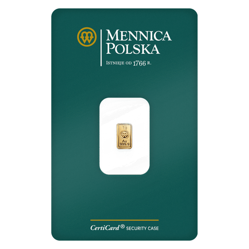 Sztabka Złota – Mennica Polska – 1 g
