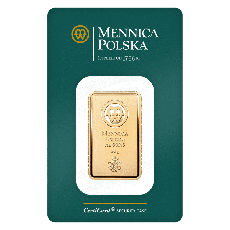 Sztabka Złota – Mennica Polska – 50 g
