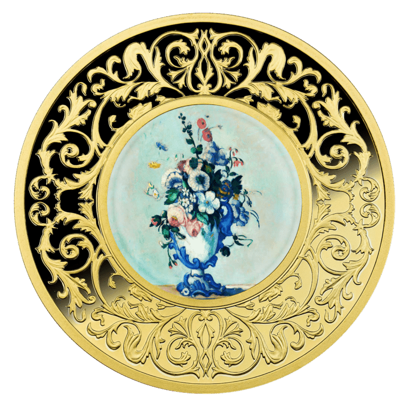 Paul Cézanne, Kwiaty w rokokowym wazonie, 500 franków CFA, Seria: Kwiaty w malarstwie