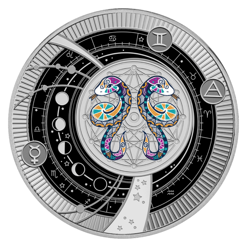 Bliźnięta, 500 franków CFA, Seria: Znaki Zodiaku